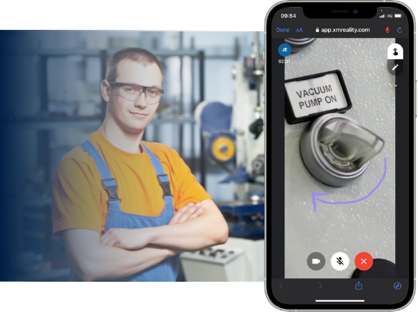 Visual assistance - vacuum pump
